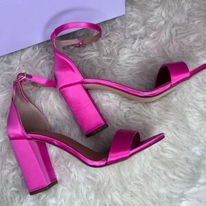 Madden Girl pink satin holidays party shoes size 6